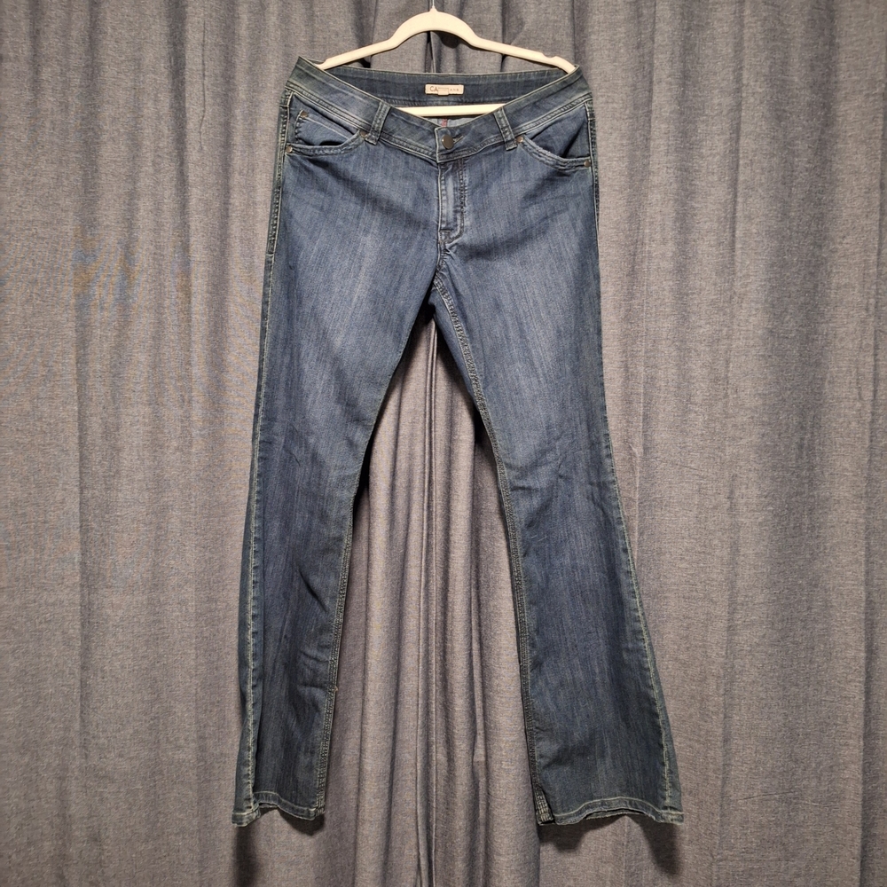 CAbi Women's Boot Cut Jeans in Blue Size 14